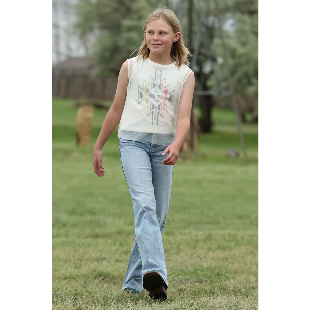 KIDS GIRLS WIDE LEG JEAN