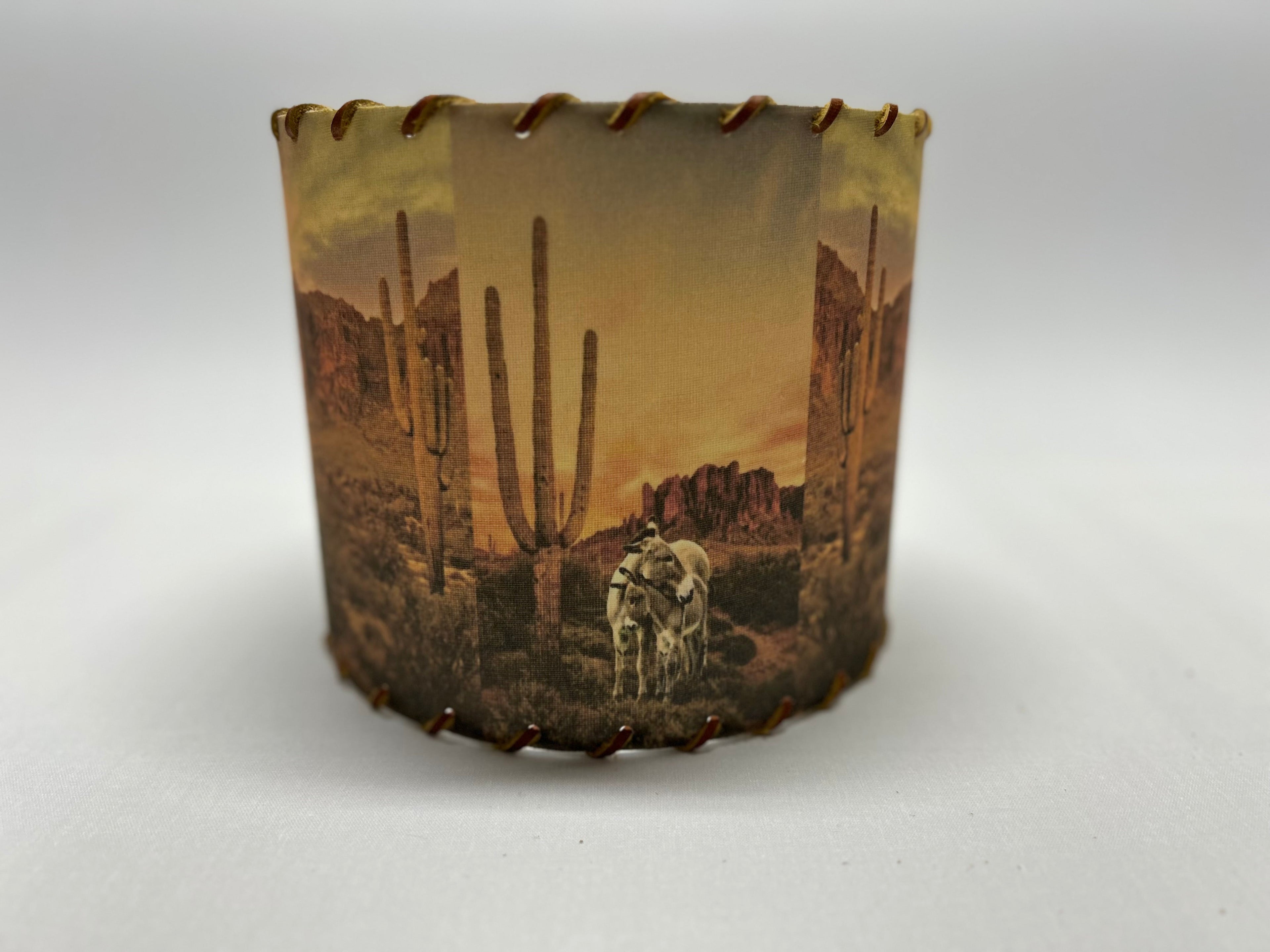 Desert Burros Lampshade 8-inch Small