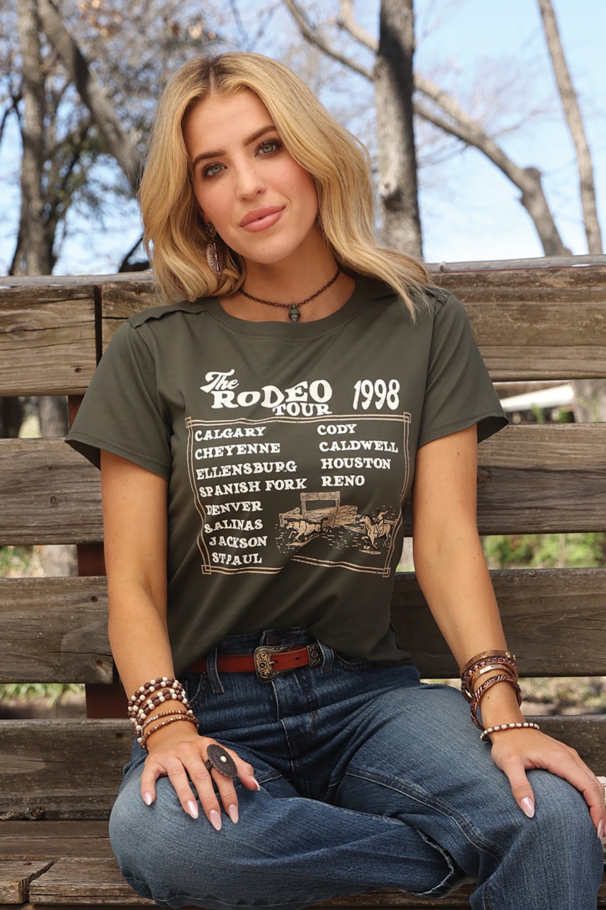 WOMENS CINCH OLIVE CROPPED