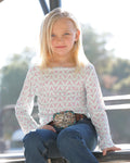 GIRLS BLUE STEER PRINT
