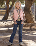 CINCH GIRLS TWILL VEST CORAL