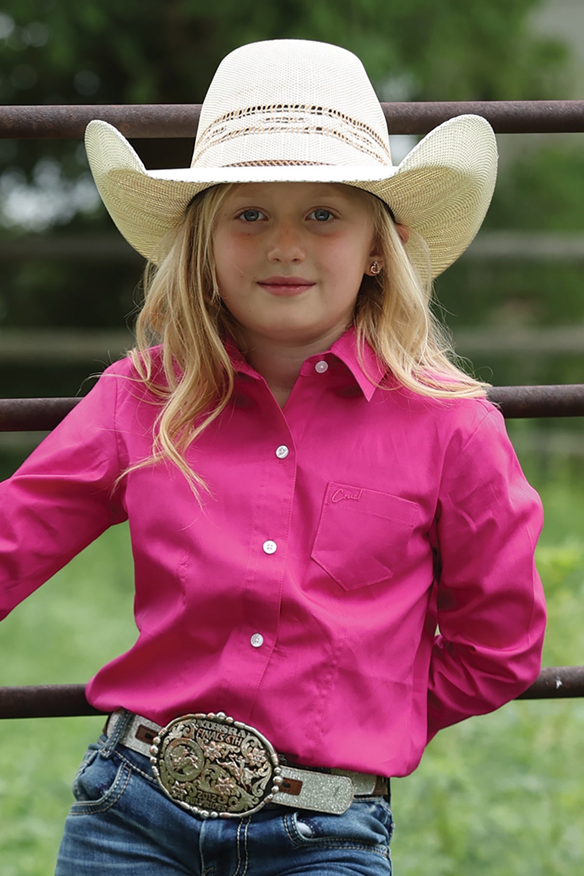 CINCH GIRLS L/S SLEEVE SOLID PINK