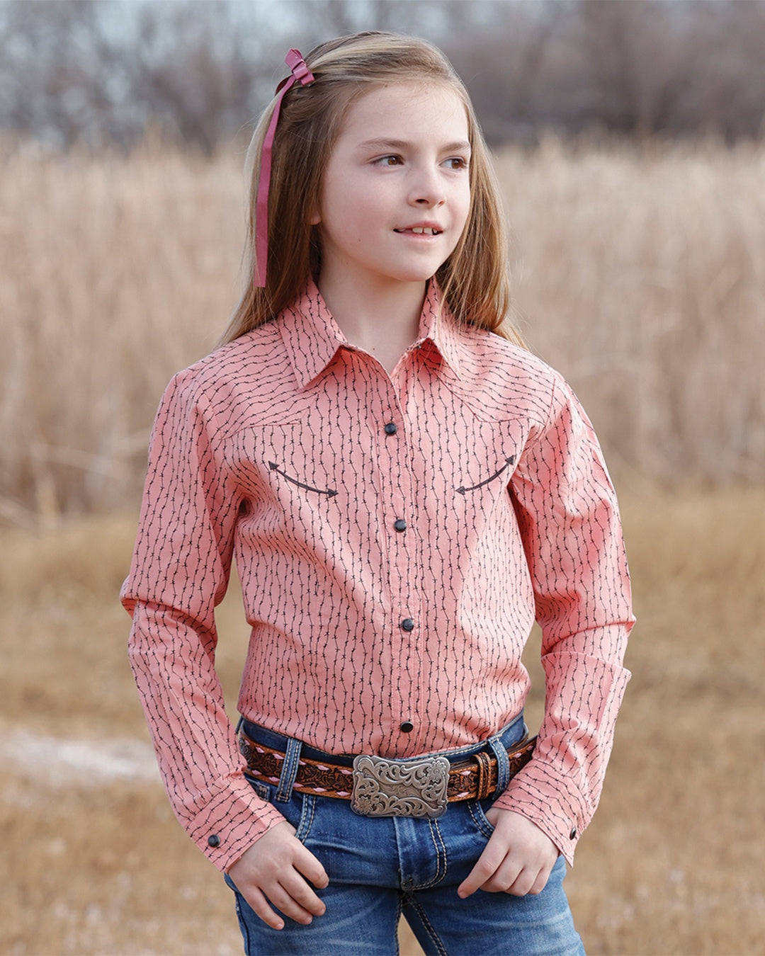 GIRLS CORAL WIRE PRINT