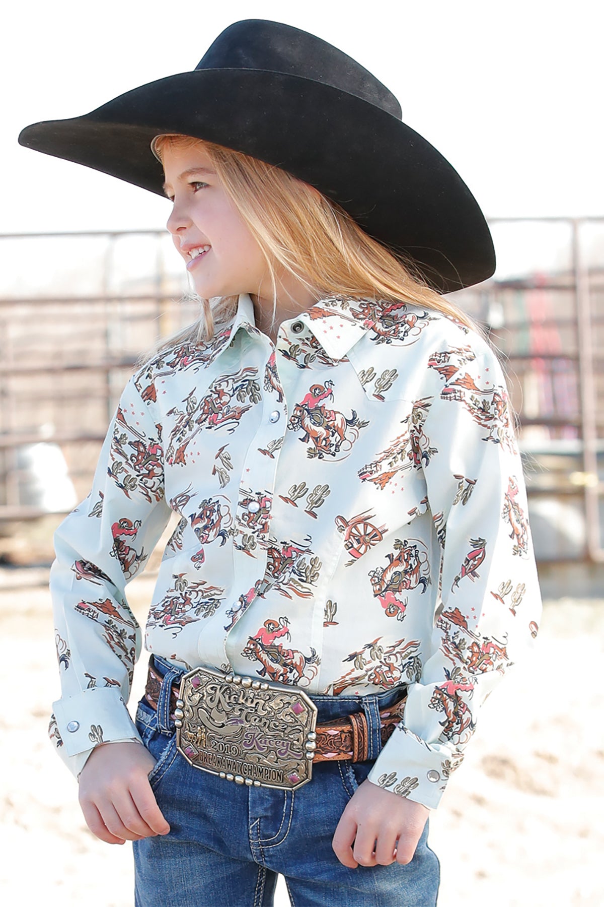 CINCH GIRLS MINT COWBOYSNAP