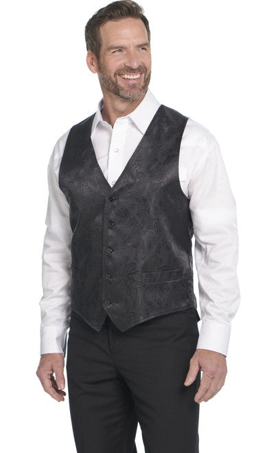 Mesquite Dress Vest Black Pasley