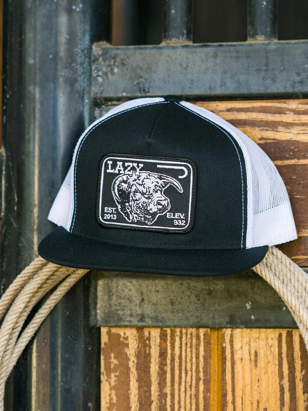 Lazy J Ranch Black & White Black Elevation