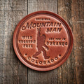Durango Colorado Mountain Man Big Foot Sasquatch Leather Coaster