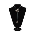 Double S Bolo Tie Floral Engraved