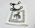 Bandana Bronc Dish Towel Black