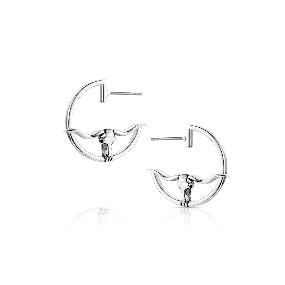 Western Silhouette Longhorn Earrings