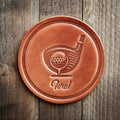 Fore! Leather Coaster