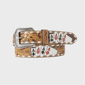 3D BELT FOUR ACES TOOLED LEATHER BELT