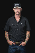CORE - Men's Black Short Sleeve Pearl Snap Shirt