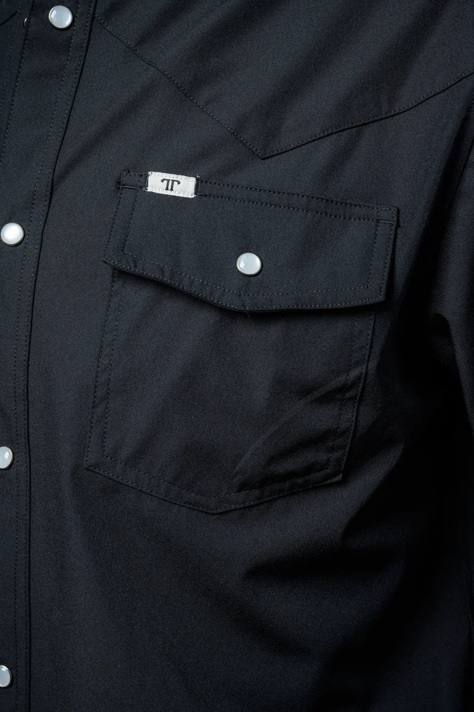 CORE - Men's Black Short Sleeve Pearl Snap Shirt