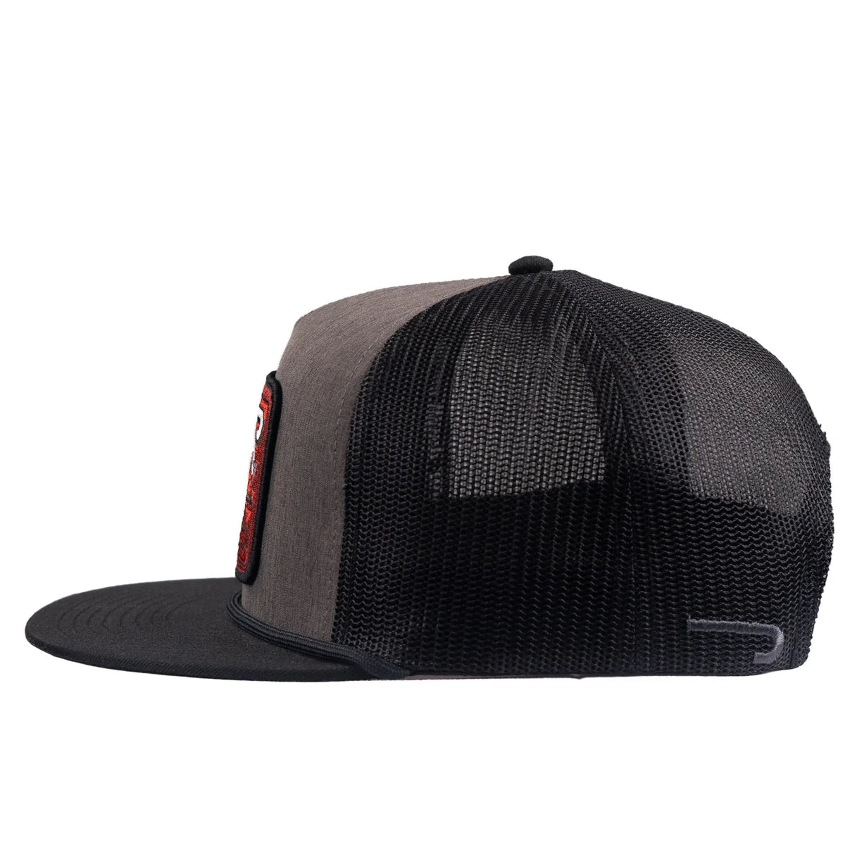 Lazy J Ranch CharGrey & Black Red Cowpoke Trucker