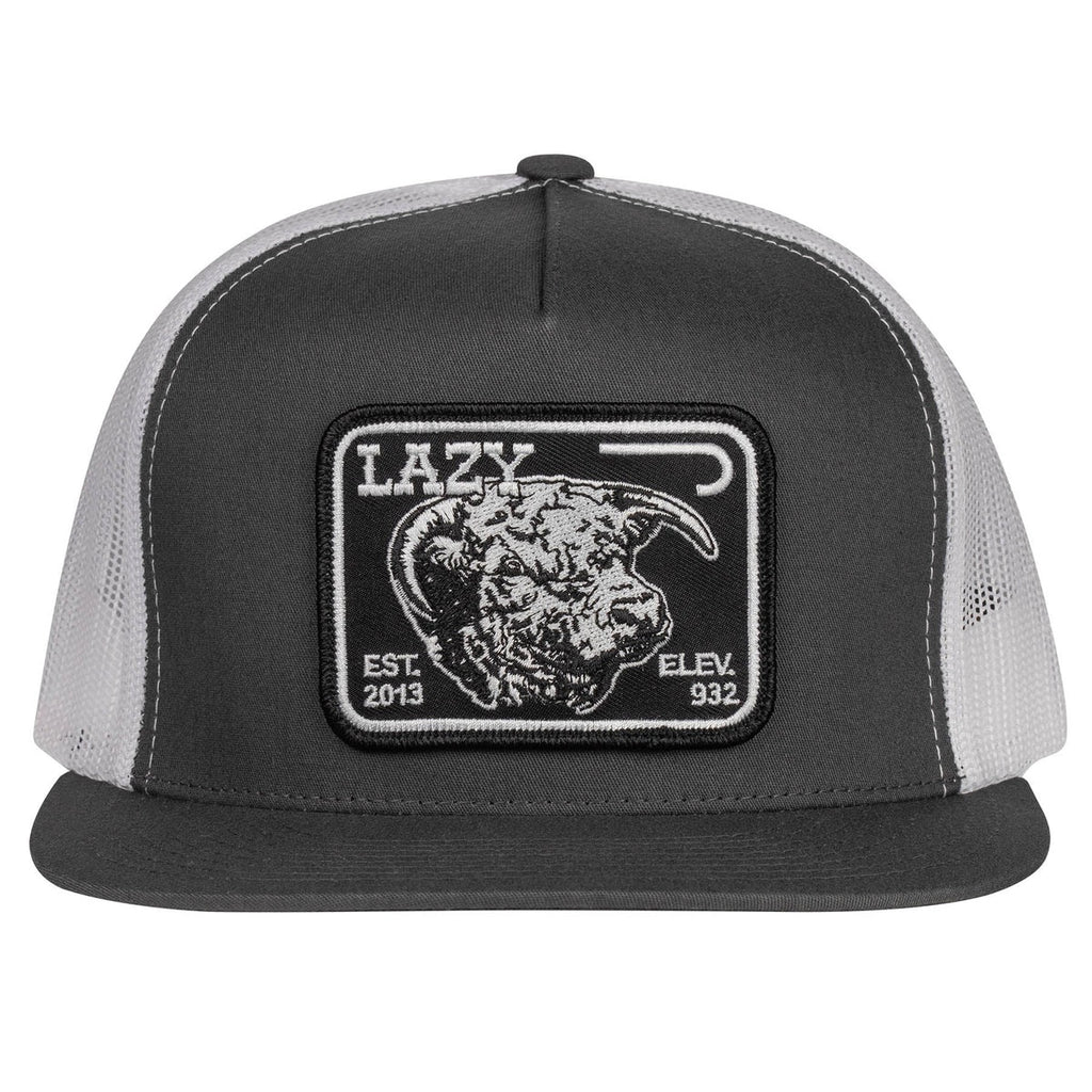 Lazy J Ranch Charcoal Grey & White Black Elevation