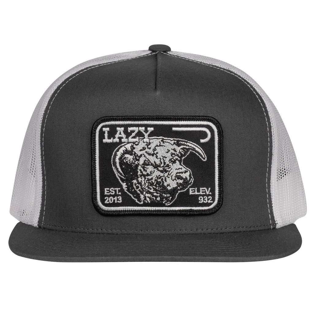 Lazy J Ranch Charcoal Grey & White Black Elevation