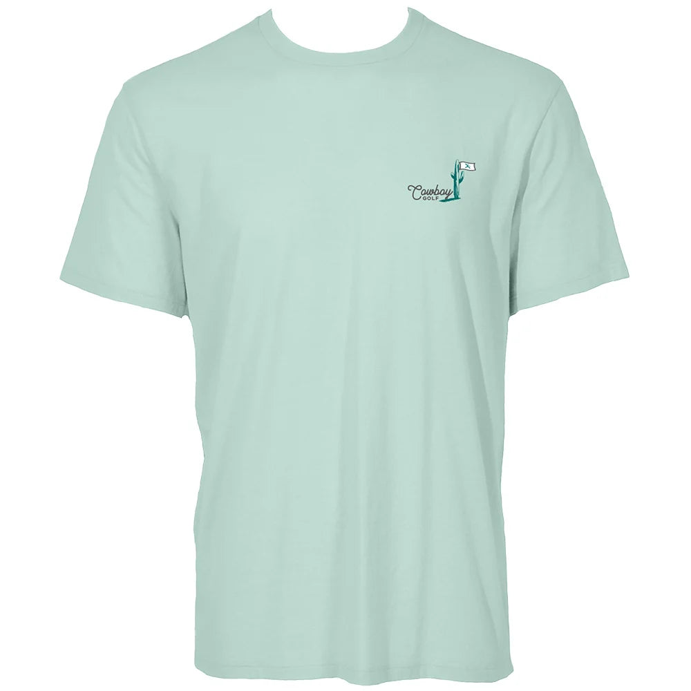 Hooey Hills" Aqua Cowboy Golf T-shirt
