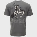 Buckin' Round" Dark Grey Cowboy Golf T-shirt