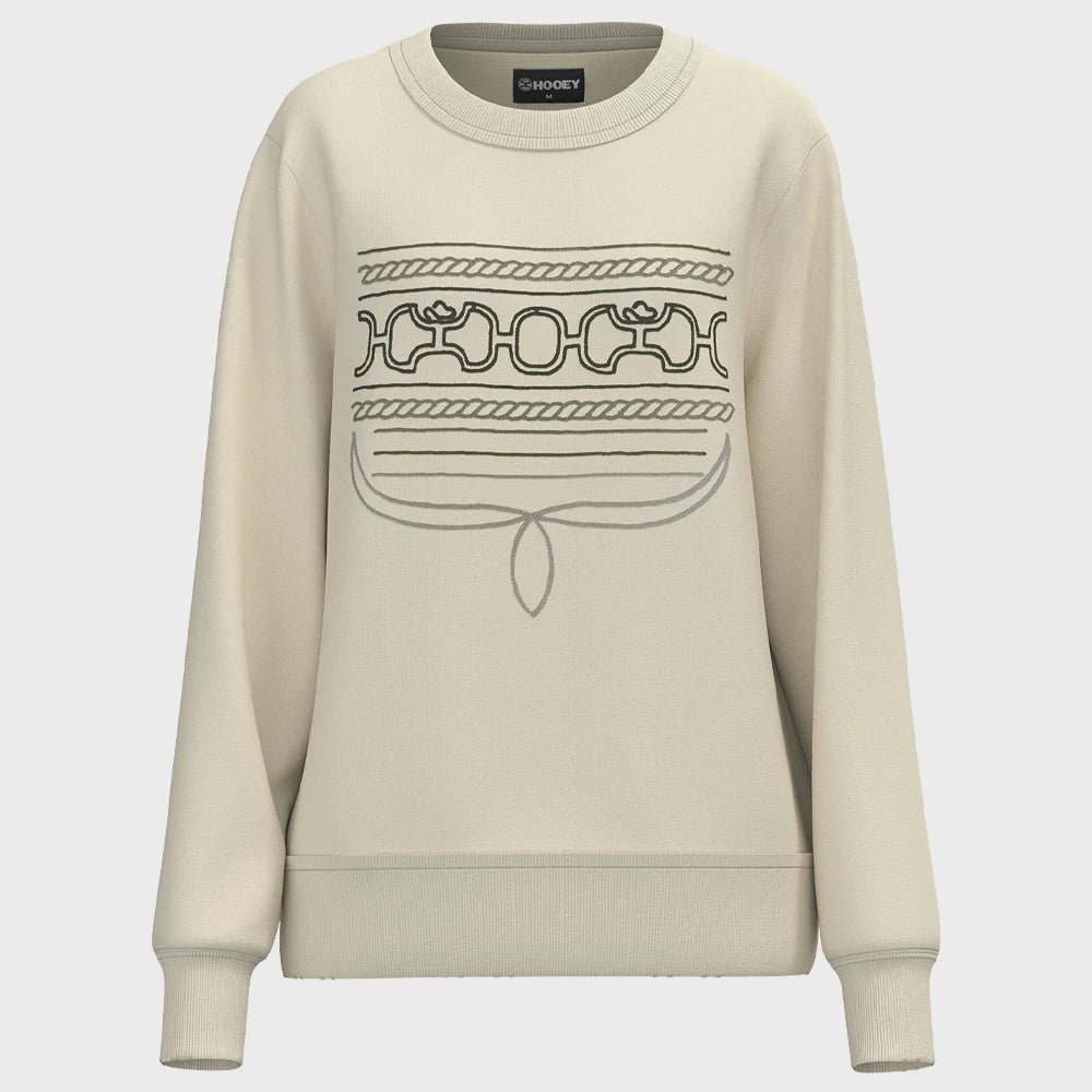 Stallion Crew Ladies Pullover Cream