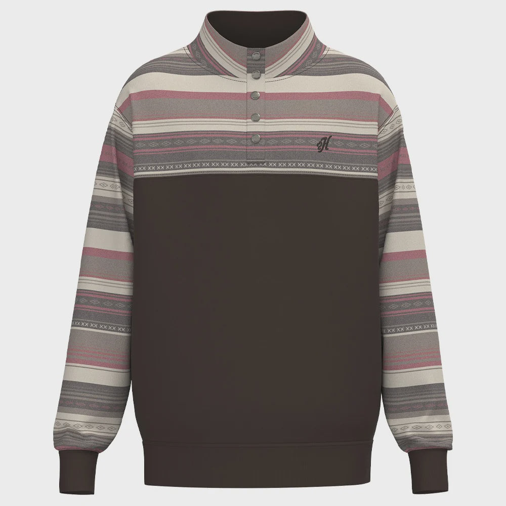 Stevie Pullover Brown/Stripe Pattern