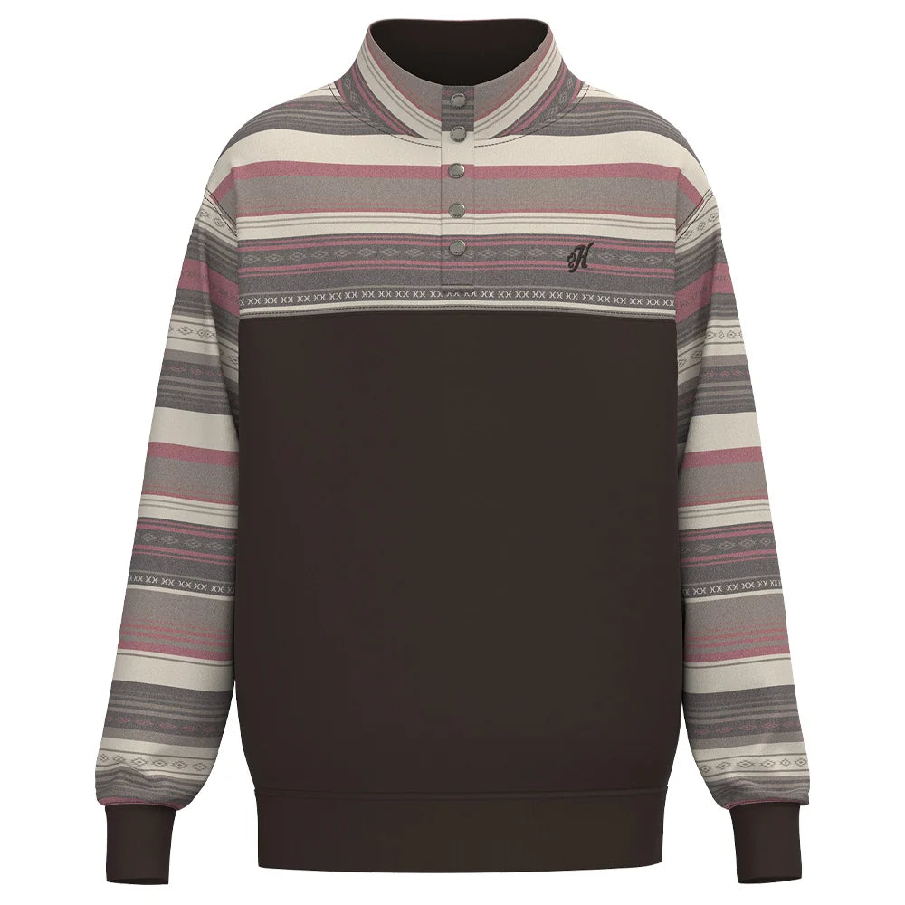 Stevie Pullover Brown/Stripe Pattern