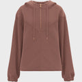 Cowgirl Corduroy 1/4 Zip Hoody Maroon