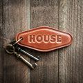 House Leather Keychain Motel Style