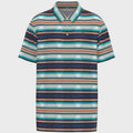 The Drive" Polo Red & Blue Striped