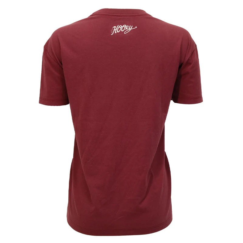 Leona" T-shirt Red w/White Stitching