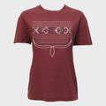 Leona" T-shirt Red w/White Stitching