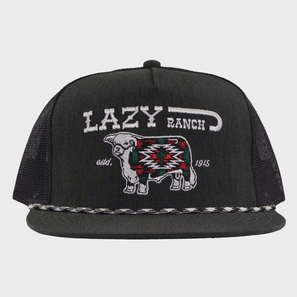 Lazy J Ranch Heather Black White Alpine Trucker Hat