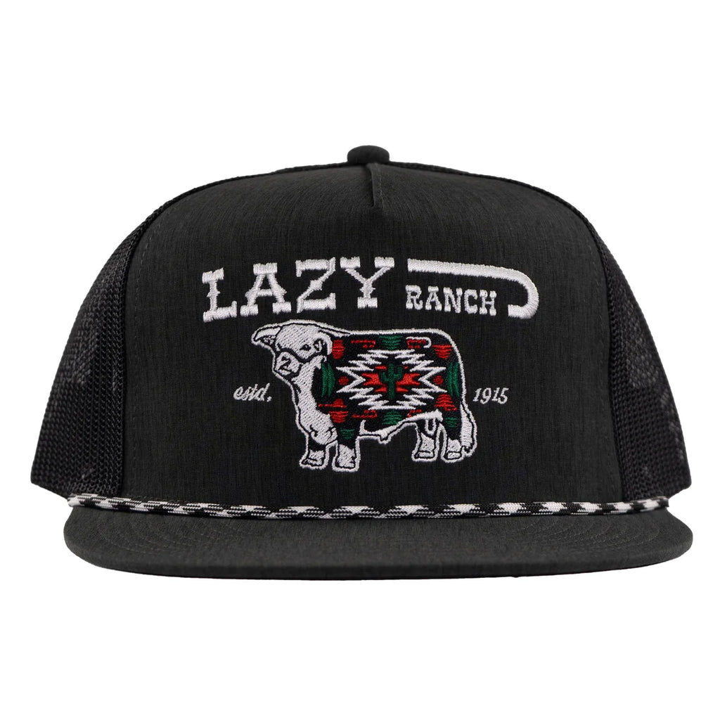 Lazy J Ranch Heather Black White Alpine Trucker Hat