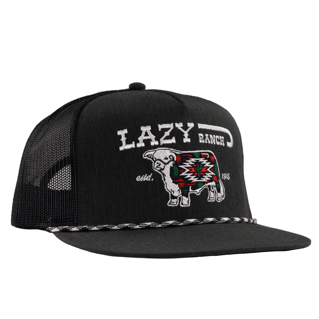 Lazy J Ranch Heather Black White Alpine Trucker Hat