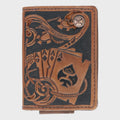 Gambler Bifold Money Clip Tan Card Embossed