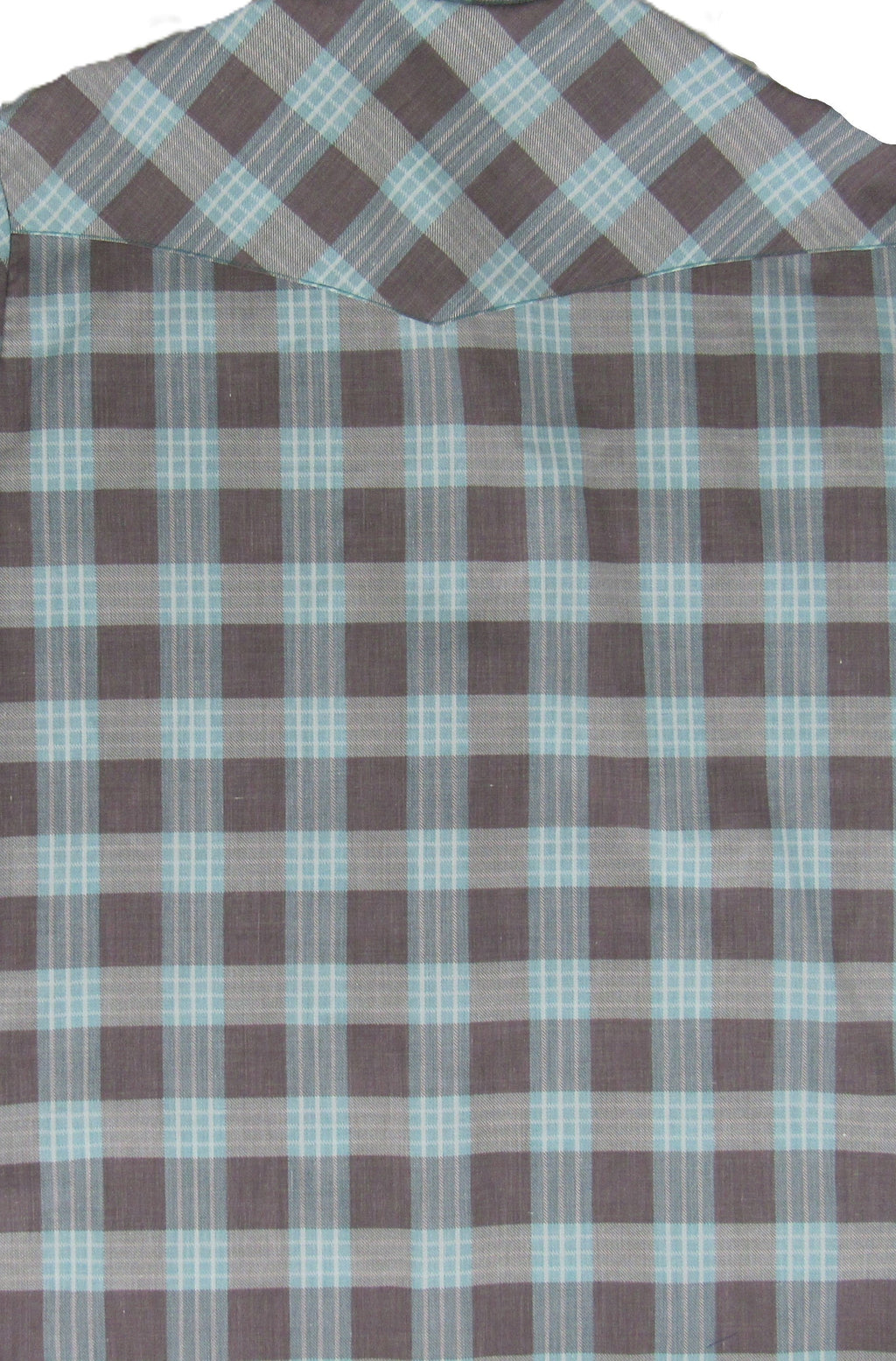 Flying R Ranchwear - Feather Plaids - Brown & Turquoise - Long Sleeve - NEW FIT