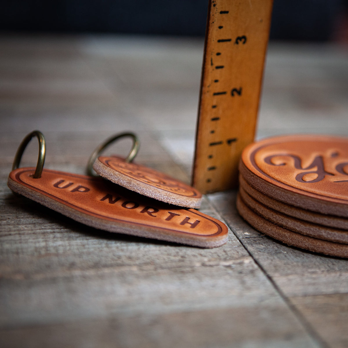 Oklahoma Bronco Leather Coaster