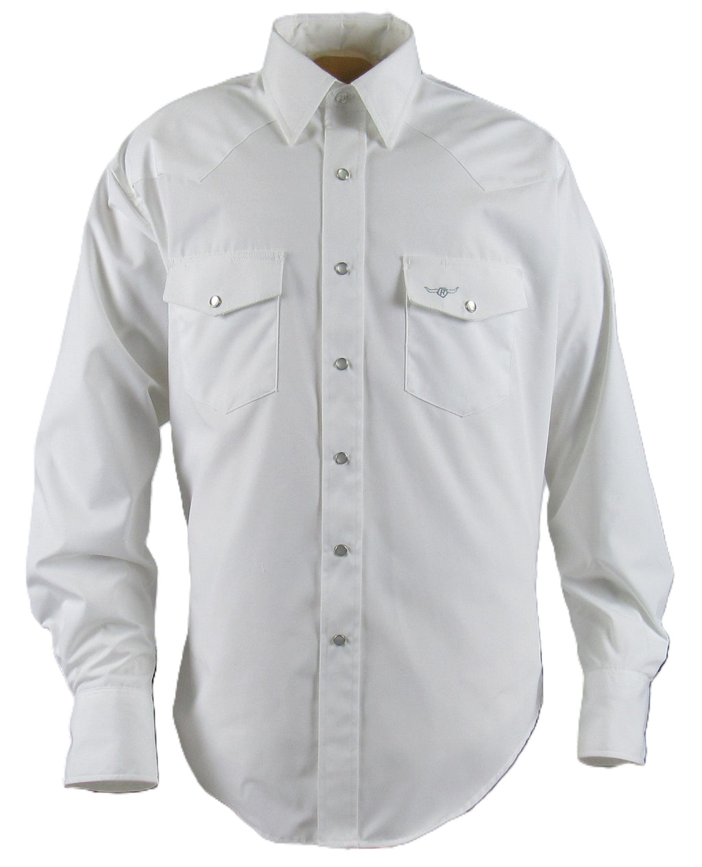 Flying R Ranchwear - Corona 80's Pinpoint Oxford - White - Long Sleeve