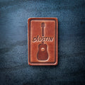 Austin Texas Guitar Leather Magnet Block Style