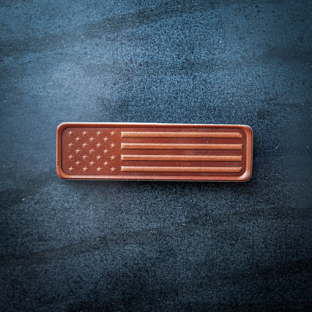 American Flag Leather Magnet