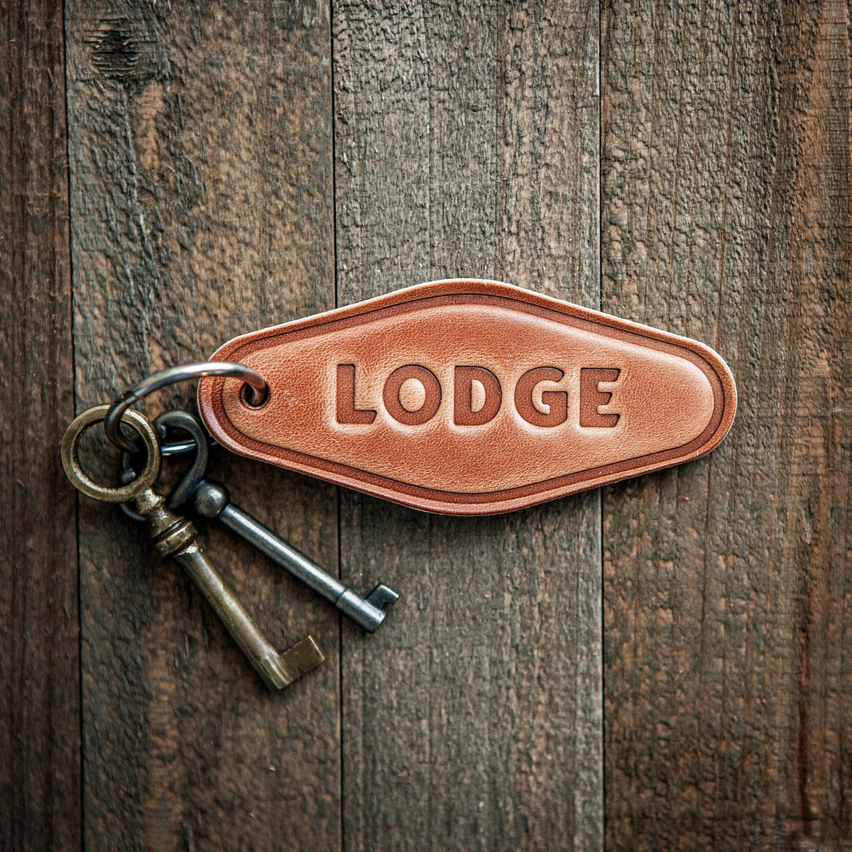 Lodge Leather Keychain Motel Style
