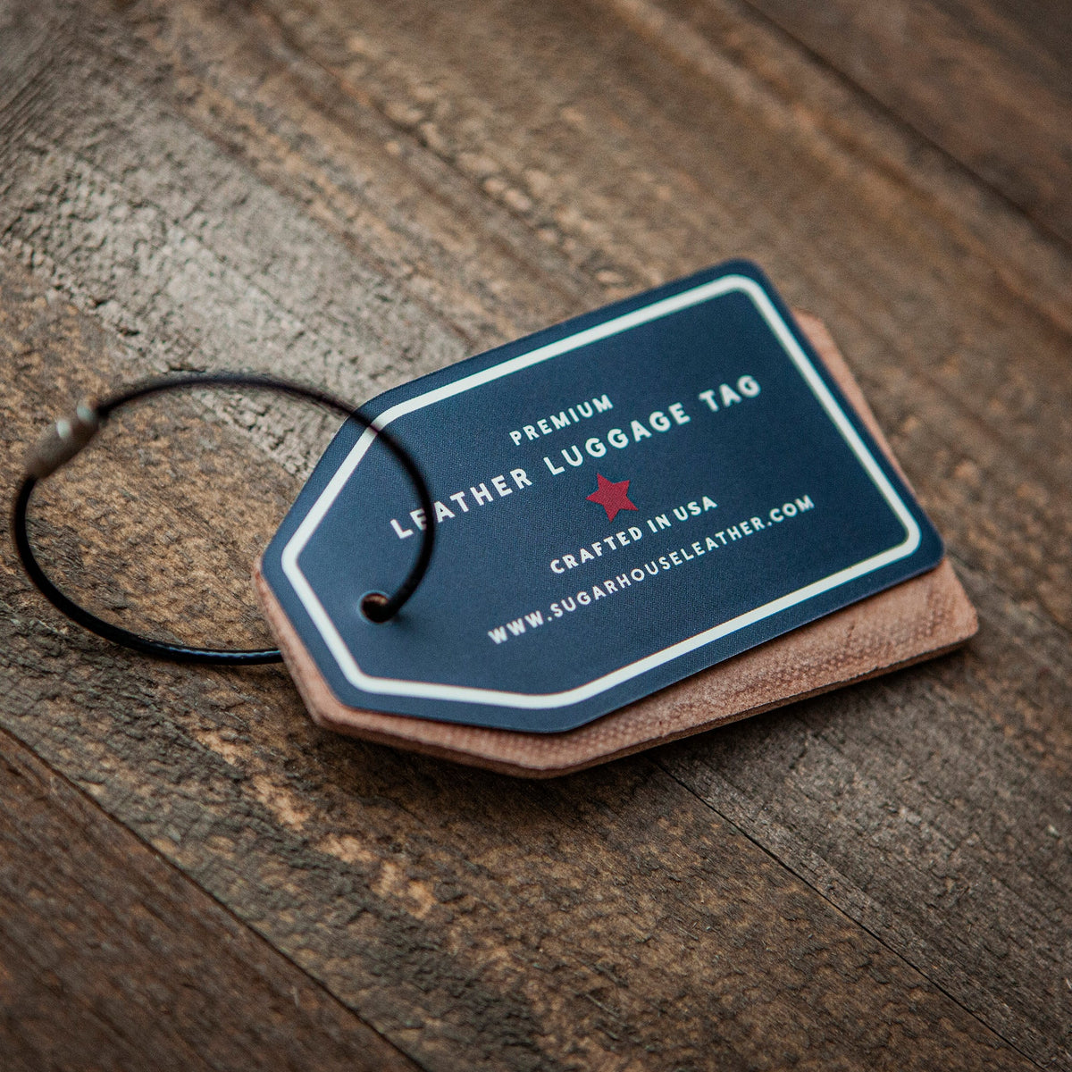 Jackson Hole Gondola Leather Luggage Tag