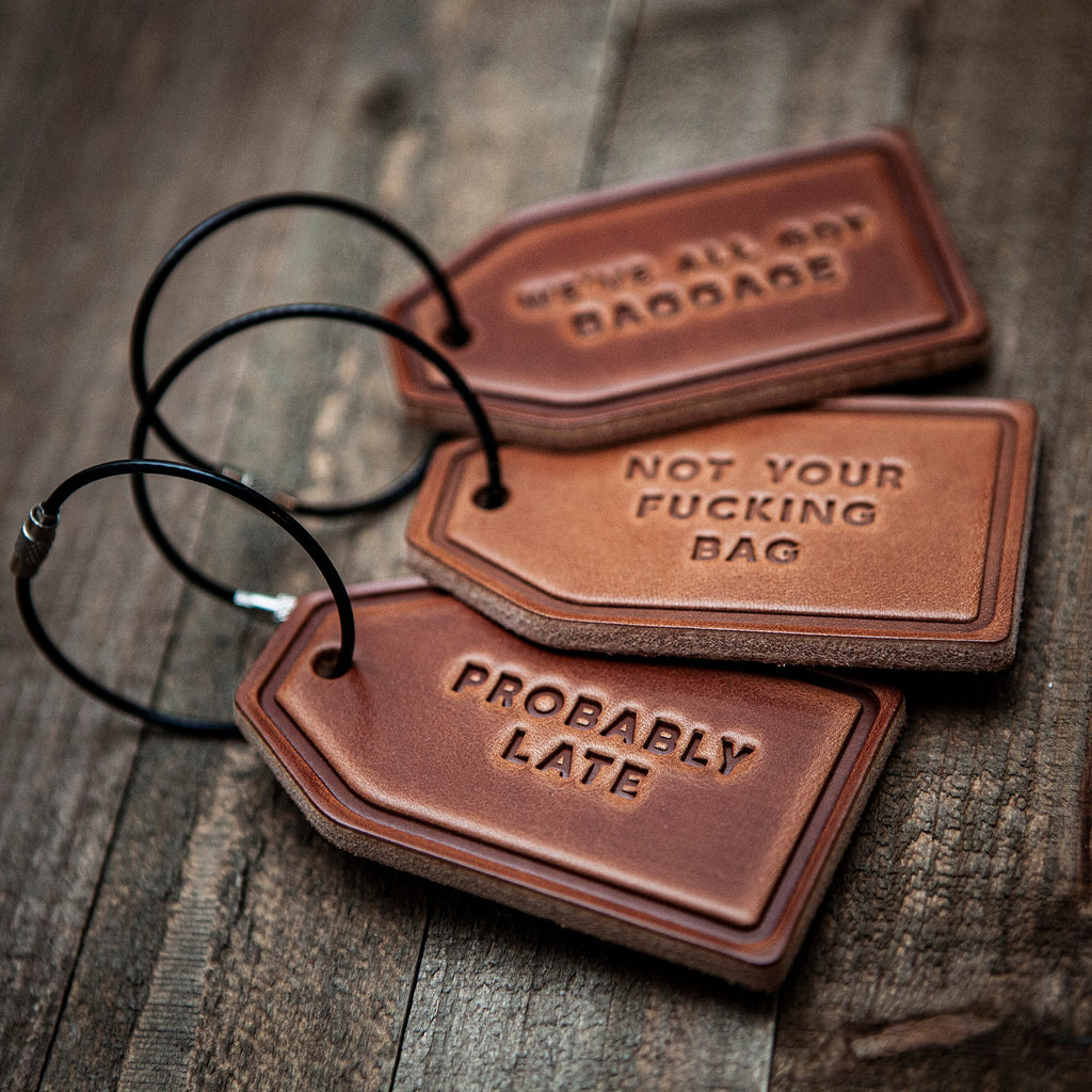 Not Your Fucking Bag Leather Luggage Tag
