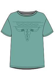 Panhandle Ladies Embossed Skull Tee