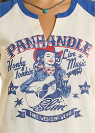 Honky Tonkin' Graphic Print V-Neck