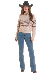 BORDER AZTEC 1/4 ZIP