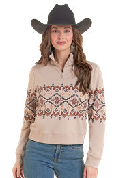 BORDER AZTEC 1/4 ZIP