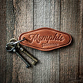 Memphis Tennessee Script Keychain Motel Style
