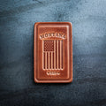 Montana American Flag Leather Magnet Block Style