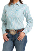 WOMENS CINCH TURQUOISE BLOUSE